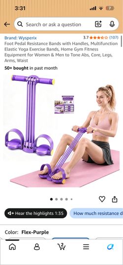 Foot pedal resistance band