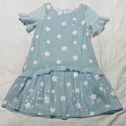 Girls Size 5 Sequin Blue Dress