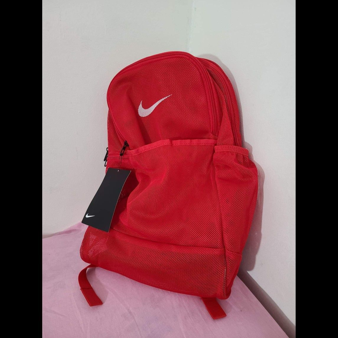 NIKE Red Mesh backpack