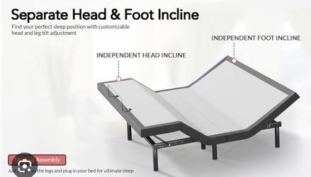 King size adjustable bed frame.