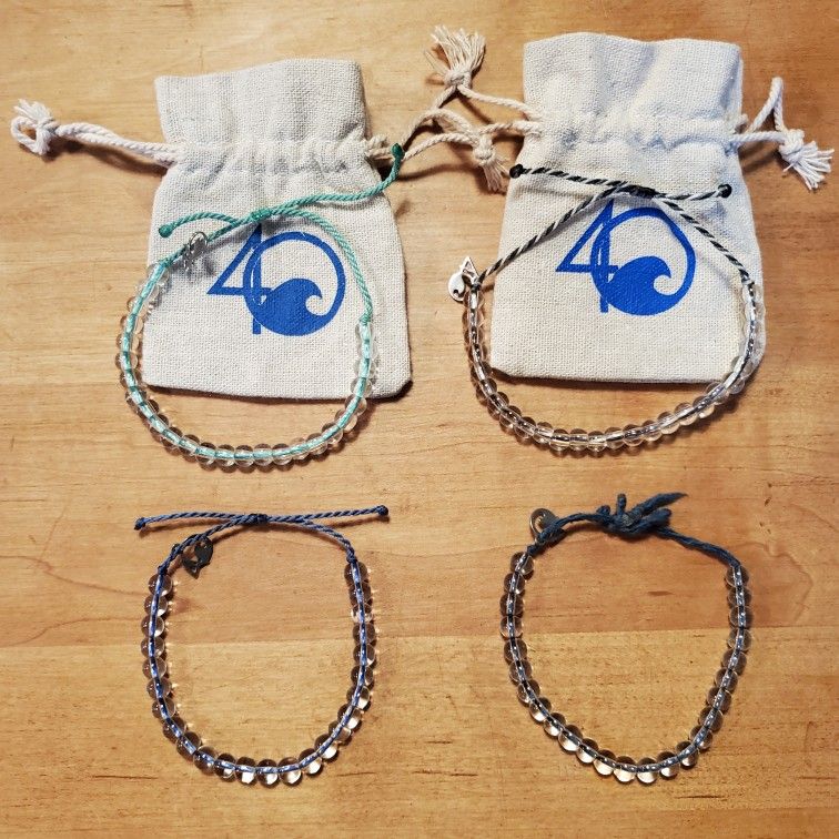 4 Ocean Bracelets Set of 4, Barely Worn