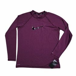 NIKE UPF 40+ Long Sleeve Rashguard Swim Tee Womens Large Brand New with Tags