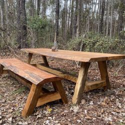 10ft Sinker Cypress Rustic Table 