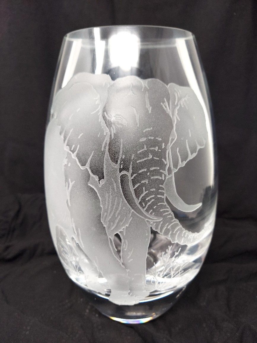Signed Perry Coyle Elephant Vase