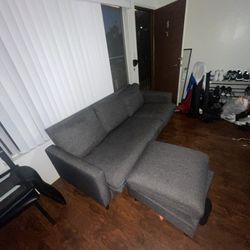 Sofa Couch With Movable Ottoman! 