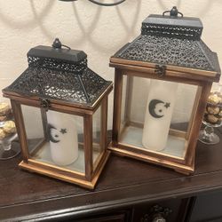 Two Lanterns With  Candles $25