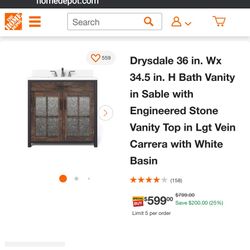 Drysdale 36in Vanity 