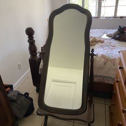 Antique Vintage Standing Full Height Mirror