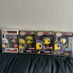 Funko Pop Lot - Stranger Things * Eleven  * Dustin  * Eddie - Netflix 