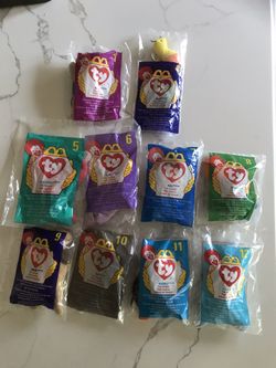 McDonalds 1993 TY Beanie Baby Collection Happy Meal Toy Lot Of 10 New
