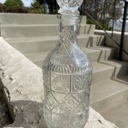 Mid Century Federal Glass Liquor Bottle