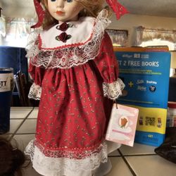 Limited Edition Vintage 14" Porcelain Doll, "Nance" Rose Collection 