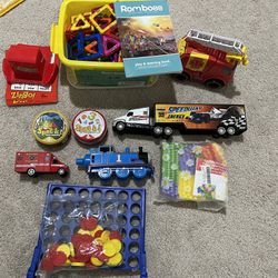 Kids Trucks, Spot It, Zingo, Magnet Leaning Blocks, Connect Four Toys, Etc