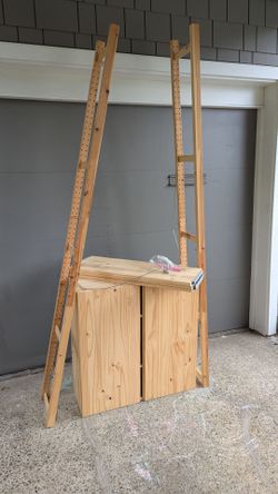 IKEA Ivar all pine shelf with cabinet (89 inches tall!)