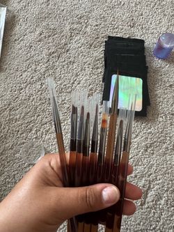 Makeup/nail Brush Set + Storage Holder + Bags