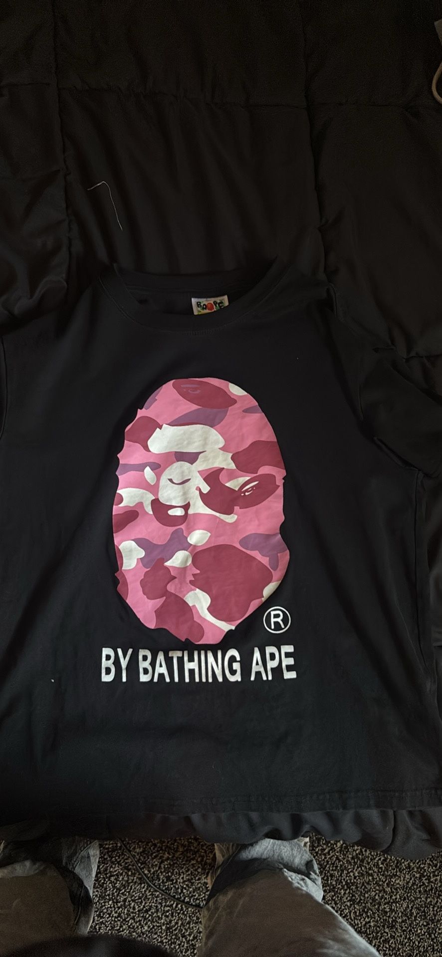 pink bape shirt
