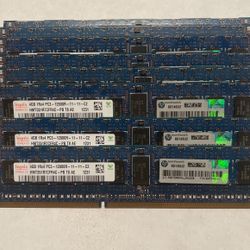 (6) Hynix 4GB 1Rx4 PC3-12800R ECC RAM