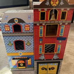 KidKraft Everyday Heroes Wooden Playset 3-Story