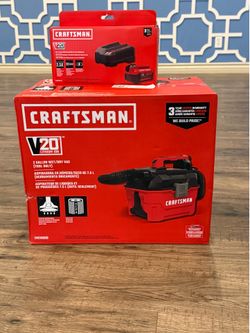 CRAFTSMAN V20 4AH Starter Kit with V20 2 Gallon Wet/Dry Vac