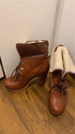 Boots: Lucky Brand: leather/faux fur lining 8 1/2