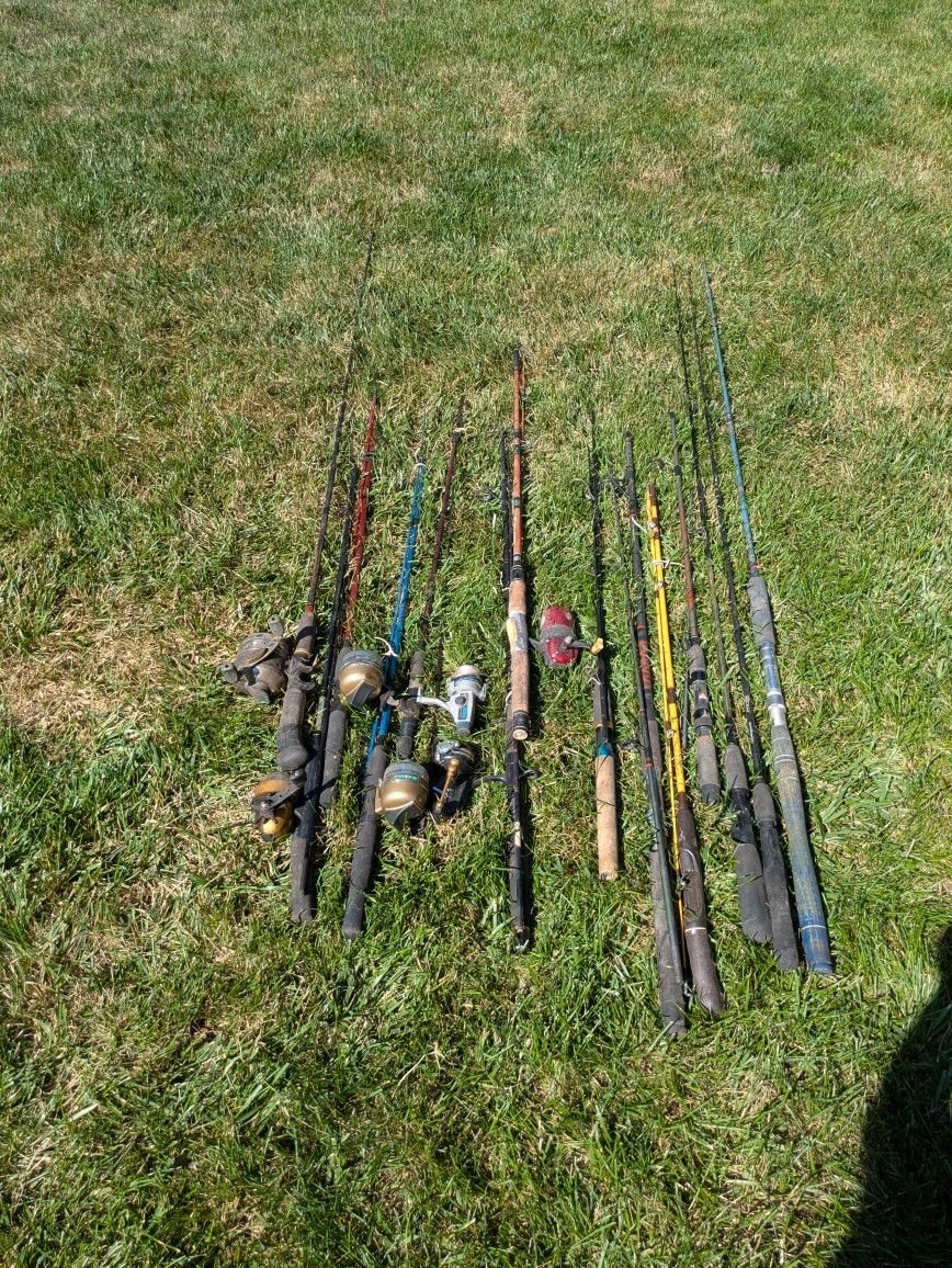 Fishing Rods & Reels - 15 Total 