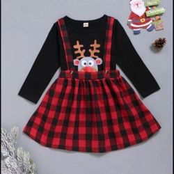 New Christmas Overalls Dress 