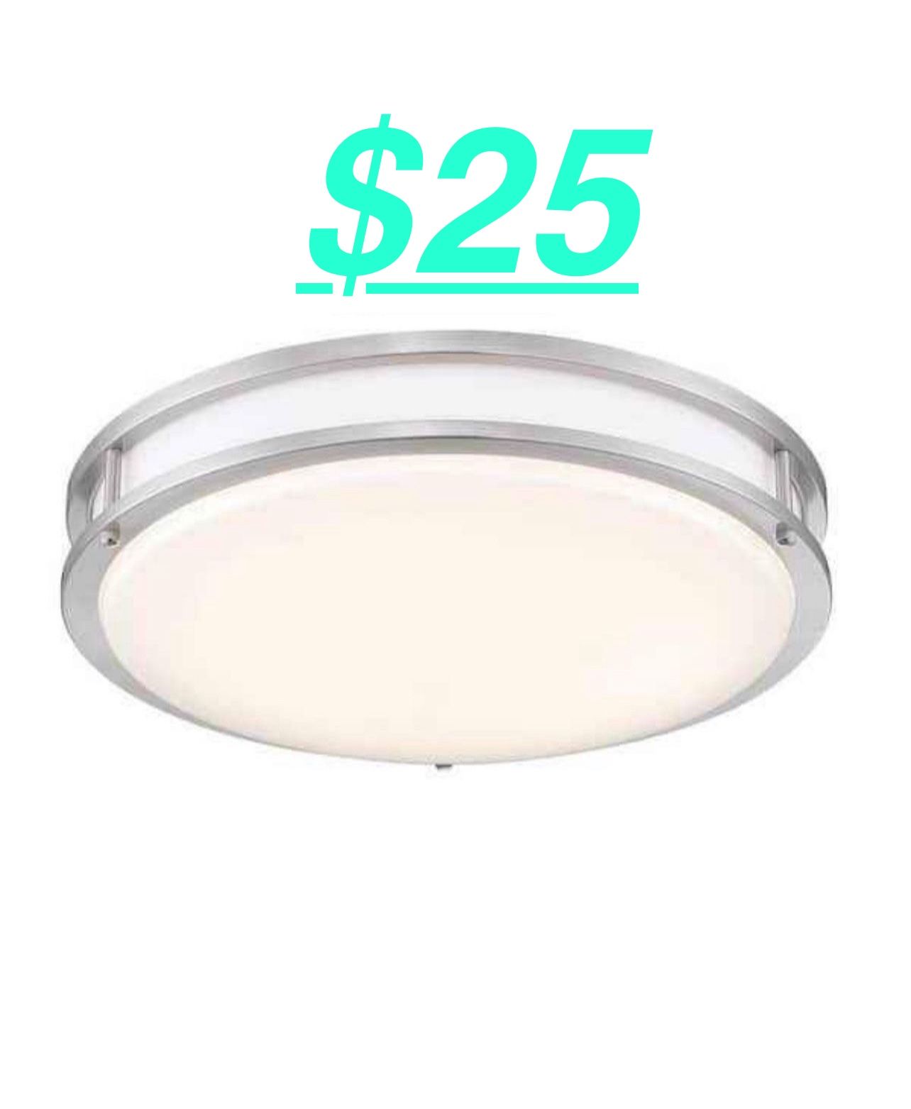 Designers Fountain 16 in. Voice Controlled Colors Brushed Nickel Smart Selectable CCT LED Ceiling Light Flush Mount