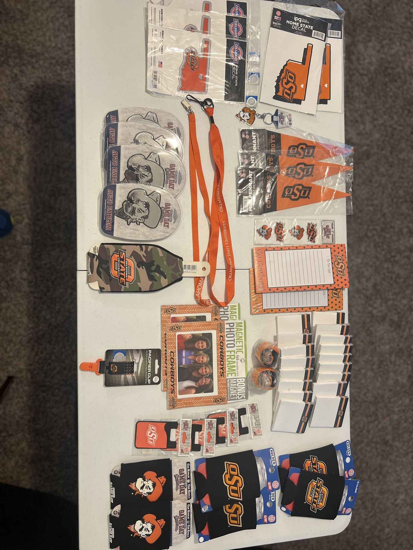 OSU Oklahoma State Cowboys Lot Lanyards, Decals, Koozies,