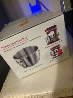 stainless steel mixing bowl.