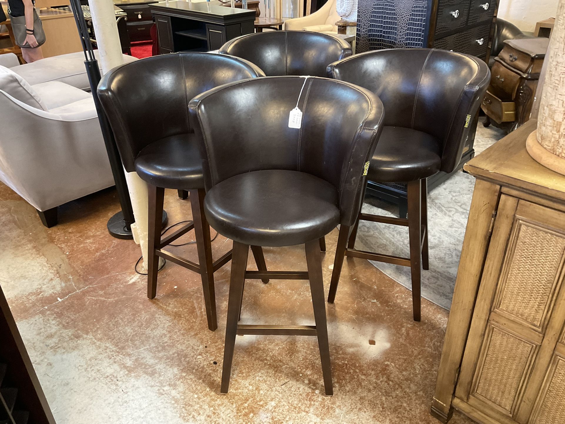 Leather Swivel Bar Stools