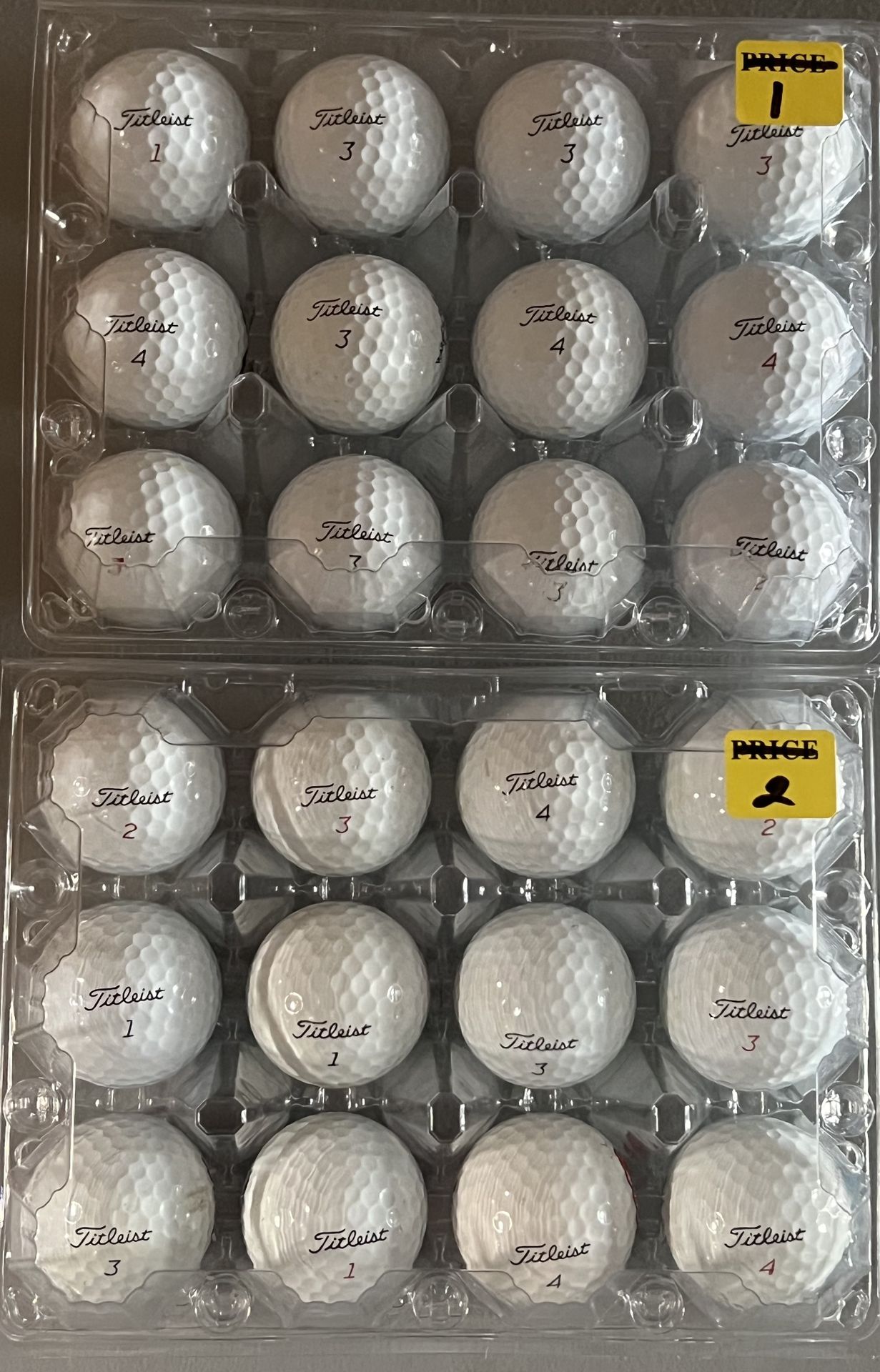 Used Titliest ProV1 / ProV1x Golf Balls