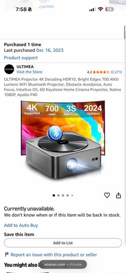Ultimea projector