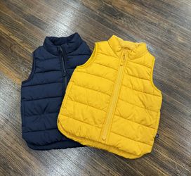 Boys (2 Yrs Old) Vest (fits like 4t) Navy & Mustard 