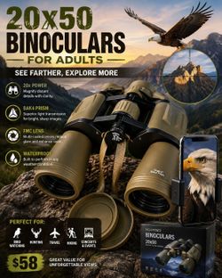 Binoculars and bag only open box