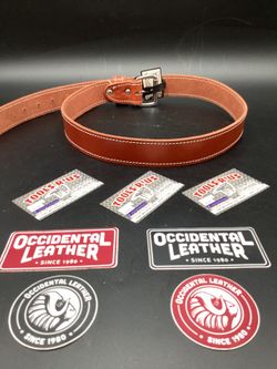 OCCIDENTAL LEATHER 1 1/2 WORKING MANS PANT BELT CHESTNUT**(FINANCIAMOS/WE FINANCE)**