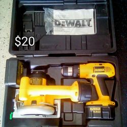 DeWalt 14.4 Volt Drill And Circular Saw