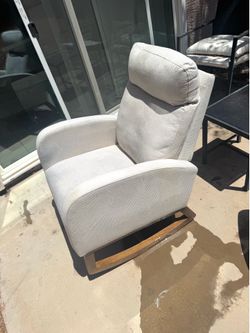 Beige rocking chair