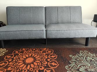 Mainstays 66" Studio Futon, Gray Linen Upholstery