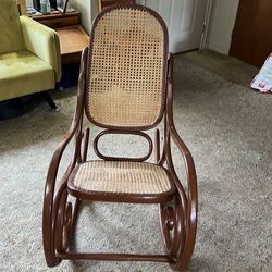 Amazing caned rocking chair