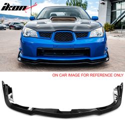 Fits 2006-2007 Subaru Impreza WRX/WRX STI CS2 Style Front Bumper Lip Gloss Black 3PCS