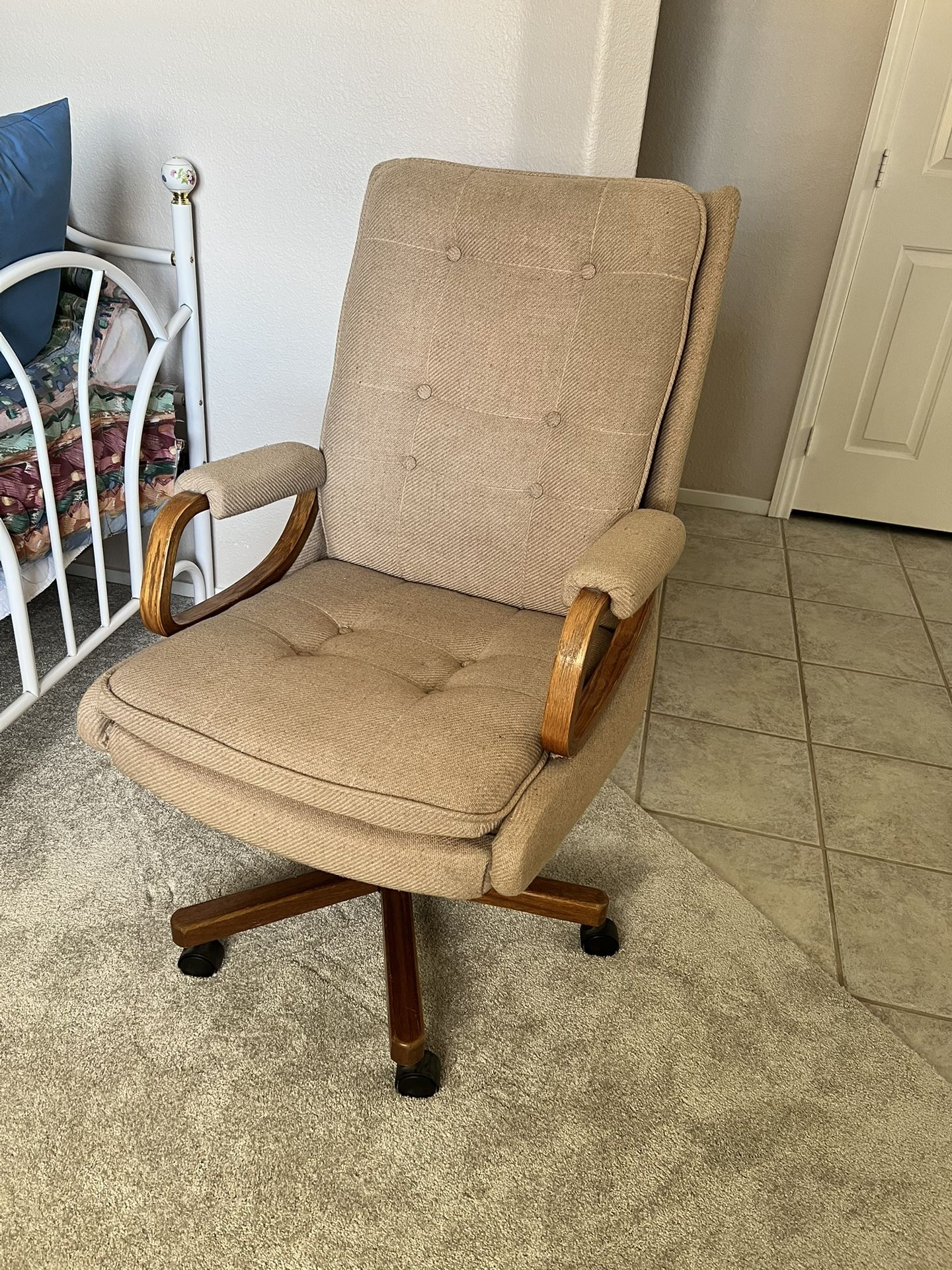 Vintage Mid-Century Wooden Office Chair