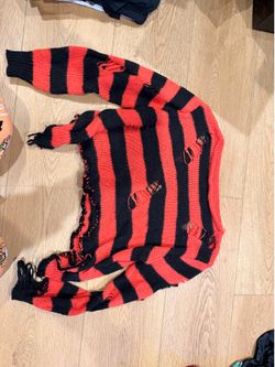 Striped knitted sweater