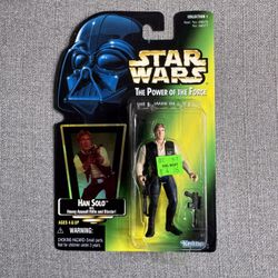 996 Kenner Star Wars POTF2 – Han Solo (with blaster) – Carded – Local Pickup 91775 
