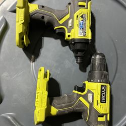 Ryobi 18V Cordless Drill and Impact Gun $60 Both 