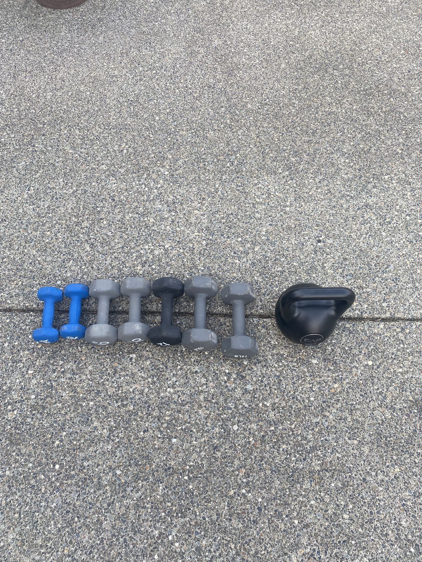 Dumbbells And Kettlebell