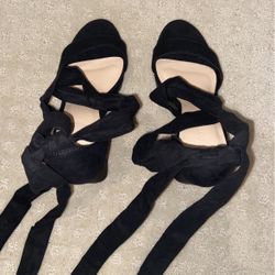 Black Velvet Heels