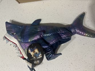 Thrills and Chills Iridescent Shark Costume Size Small for Dog, Cat, Rabbit