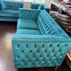 Sofa Velvet Tufted Couch