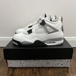 Nike Air Jordan Retro 4 ‘White Cement’ Men’s High Top Shoes w/ OG Box size 9 NEW