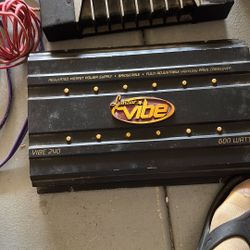 Various Old School Amps  For Car. Plus 10”sub Woofer 